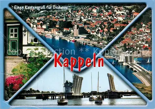 AK / Ansichtskarte Kappeln_Schlei Fliegeraufnahme Hafen Panorama Kappeln_Schlei