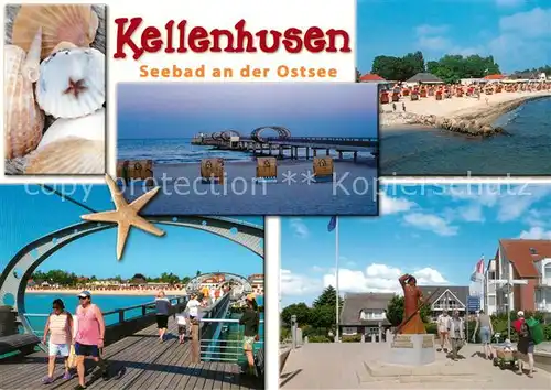 AK / Ansichtskarte Kellenhusen_Ostseebad Strand Seebruecke  Kellenhusen_Ostseebad