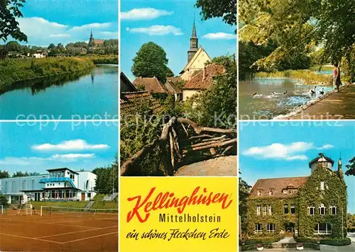 AK / Ansichtskarte Kellinghusen Kirche Tennisplatz  Kellinghusen