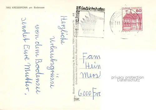 AK / Ansichtskarte Kressbronn_Bodensee Kirchenernte See Saentis Kurpark Fachwerkhaeuser Landesteg Weinbau Kressbronn Bodensee