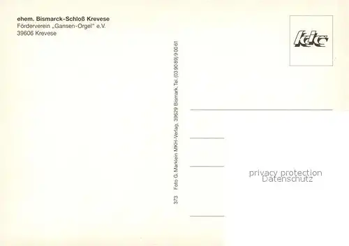 AK / Ansichtskarte Krevese Ehemaliges Bismarck Schloss Krevese