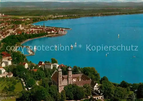 AK / Ansichtskarte Friedrichshafen_Bodensee Fliegeraufnahme Hafen Panorama Friedrichshafen Bodensee