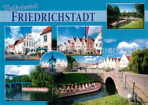 AK / Ansichtskarte Friedrichstadt_Eider Schiffe Innenstadt Friedrichstadt_Eider