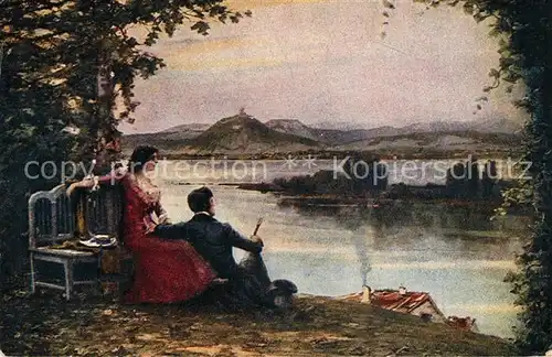AK / Ansichtskarte Kuenstlerkarte J. von Klever Na Ryne Am Rhein Kuenstlerkarte