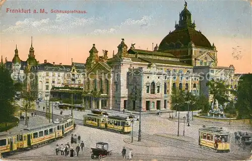 AK / Ansichtskarte Strassenbahn Frankfurt am Main Schauspielhaus  Strassenbahn