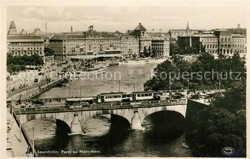 AK / Ansichtskarte Strassenbahn Stockholm Norrstoem  Strassenbahn