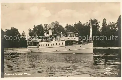 AK / Ansichtskarte Schiffe_Ships_Navires Angaren Gustaf Wasa  Schiffe_Ships_Navires