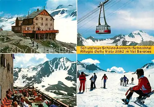 AK / Ansichtskarte Schnalstal Schutzhuette Schoene Aussicht Rifugio Vella vista Skigebiet Seilbahn Schnalstal