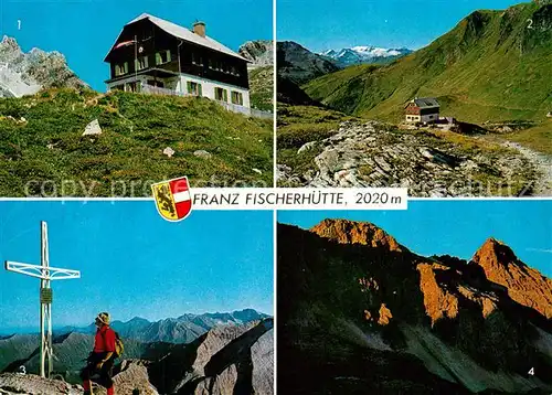 AK / Ansichtskarte Fischerhuette_Schneeberg mit Faulkogel Ankogel Gipfelkreuz Mosermandl  Fischerhuette Schneeberg