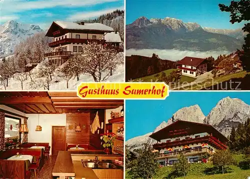 AK / Ansichtskarte Pfarrwerfen Gasthaus Pension Samerhof Nebelmeer Alpenpanorama Pfarrwerfen