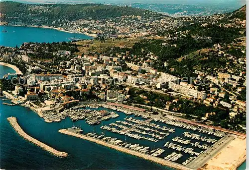 AK / Ansichtskarte Beaulieu sur Mer Port de plaisance la ville au fond la rade de Villefranche vue aerienne Beaulieu sur Mer