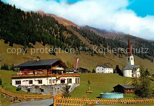 AK / Ansichtskarte Sellrain_Tirol Alpengasthof Hubertus Kirche Sellraintal Sellrain Tirol