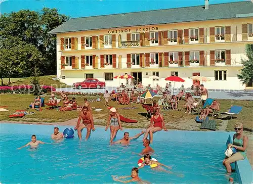 AK / Ansichtskarte Velden_Woerthersee Gasthof Pension Fantur Swimming Pool Velden Woerthersee