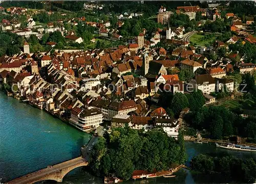 AK / Ansichtskarte Rheinfelden_Baden Fliegeraufnahme Rheinpartie Rheinfelden_Baden