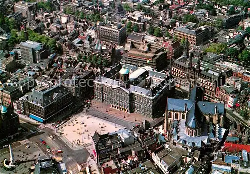 AK / Ansichtskarte Amsterdam_Niederlande Panorama met Kon Paleis en Nieuwe Kerk Amsterdam_Niederlande