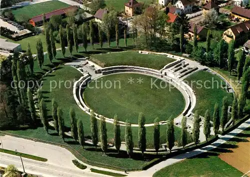 AK / Ansichtskarte Vindonissa_Brugg Amphitheater Fliegeraufnahme  Vindonissa Brugg