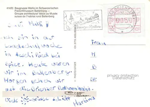 AK / Ansichtskarte Brienz_BE Baugruppe Wallis im Schweizerischen Freilichtmuseum Ballenberg Brienz_BE