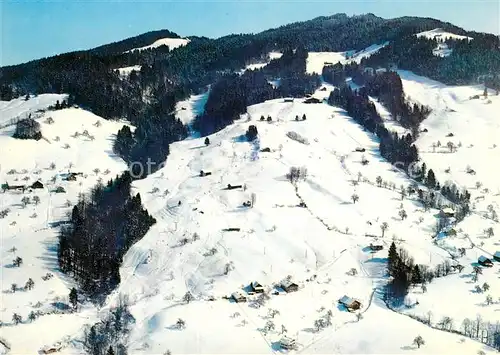 AK / Ansichtskarte Gommiswald Fliegeraufnahme  mit Sesselbahn Raemel und Skilift Baerueti Gommiswald