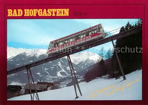 AK / Ansichtskarte Bad_Hofgastein Schlossalmbahn mit Hohe Tauern Bad_Hofgastein