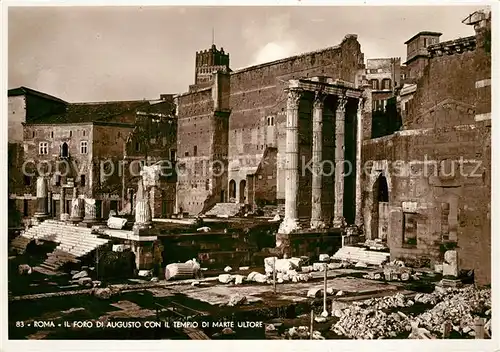 AK / Ansichtskarte Roma_Rom Il Foro di Augusto con il Tempio di Marte Ultore Roma_Rom