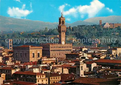 AK / Ansichtskarte Firenze_Toscana Palazzo Vecchio e panorama parziale Firenze Toscana