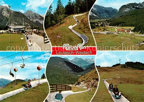 AK / Ansichtskarte Weidach_Leutasch Rolba Run Rodelbahn Weidach_Leutasch