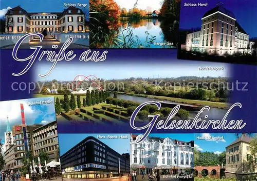 AK / Ansichtskarte Gelsenkirchen Schloss Berge Schloss Horst Nordsternpark Haus Luettinghof Gelsenkirchen
