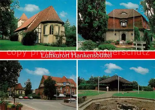 AK / Ansichtskarte Hankensbuettel Rathaus Pankratius Kirche Park Hankensbuettel