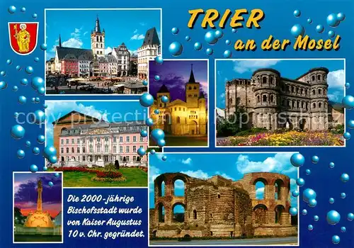 AK / Ansichtskarte Trier Kaiserthermen Porta Nigra Kurfuerstliches Palais Trier