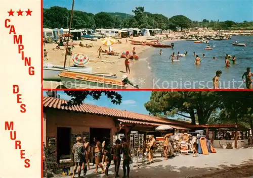 AK / Ansichtskarte Grimaud Camping des Mures Strand Souvenirs Grimaud