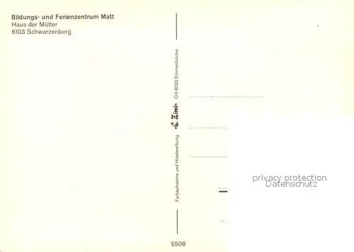 AK / Ansichtskarte Schwarzenberg_LU Bildungs  und Ferienzentrum Matt Haus der Muetter Fliegeraufnahme Schwarzenberg LU