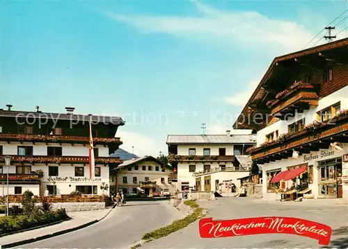 AK / Ansichtskarte Neukirchen_Oberpinzgau Sommerfrische Ortsstrasse Gasthof Kaufhaus Neukirchen Oberpinzgau