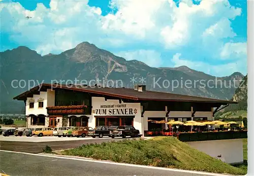 AK / Ansichtskarte Schlitters_Tirol Restaurant Cafe Zum Senner Zillertal Alpen Schlitters Tirol