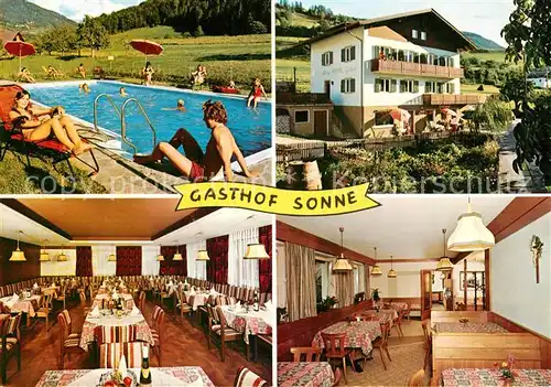 AK / Ansichtskarte Gufidaun_Klausen_Eisacktal Gasthof Sonne Restaurant Swimming Pool Gufidaun_Klausen