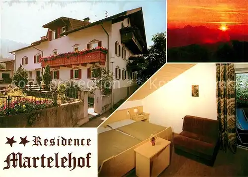 AK / Ansichtskarte Brixen_Suedtirol Residence Martelehof Sonnenuntergang in den Bergen Brixen Suedtirol