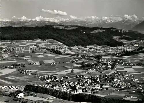 AK / Ansichtskarte Konolfingen_BE Alpenpanorama Fliegeraufnahme Konolfingen BE