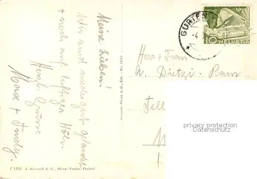 AK / Ansichtskarte Bern_BE Gurten Kulm Fliegeraufnahme Bern_BE