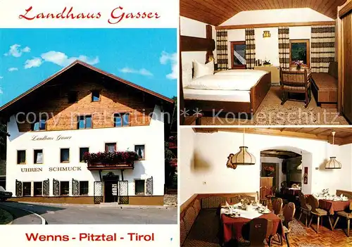 AK / Ansichtskarte Wenns_Pitztal_Tirol Gaestehaus Landhaus Gasser Gastraum Fremdenzimmer Wenns_Pitztal_Tirol