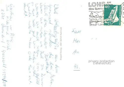 AK / Ansichtskarte Marktheidenfeld Innenstadt Kirche Gebaeude Landschaftspanorama Main Marktheidenfeld