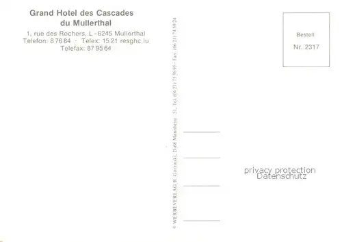 AK / Ansichtskarte Mullerthal_Petite_Suisse Grand Hotel des Cascades du Mullerthal Mullerthal_Petite_Suisse