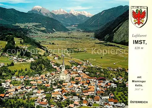 AK / Ansichtskarte Imst_Tirol Luftkurort mit Tarrenz und Mieminger Kette Fliegeraufnahme Imst_Tirol