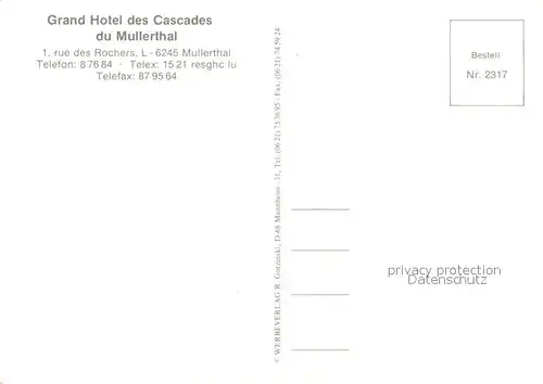 AK / Ansichtskarte Mullerthal_Petite_Suisse Grand Hotel des Cascades du Mullerthal Mullerthal_Petite_Suisse