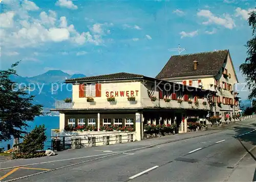 AK / Ansichtskarte Gersau_Vierwaldstaettersee Seehotel Schwert Gersau_Vierwaldstaettersee