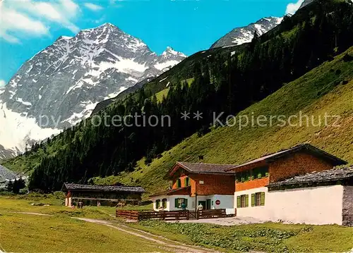 AK / Ansichtskarte Neustift_Stubaital_Tirol Pinnisalm mit Habicht Stubaier Alpen Neustift_Stubaital_Tirol