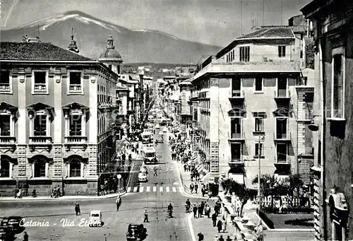 AK / Ansichtskarte Catania Via Etnea Vulkan aetna Catania