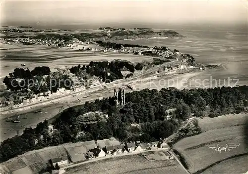 AK / Ansichtskarte Saint Brieuc_Cotes d_Armor La Baie Tour de Cesson Entree du Port Pointe du Roselier vue aerienne Saint Brieuc_Cotes d