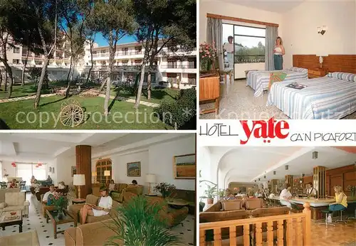 AK / Ansichtskarte Can_Picafort_Mallorca Hotel Yate Foyer Bar Garten Can_Picafort_Mallorca