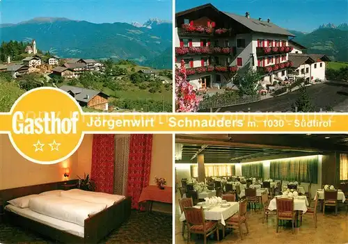 AK / Ansichtskarte Schnauders_Feldthurns Gasthof Joergenwirt Restaurant Fremdenzimmer Gesamtansicht mit Alpenpanorama Schnauders Feldthurns