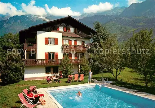 AK / Ansichtskarte Forst_Meran Garni Hotel Untermairhof Swimming Pool Alpen Forst_Meran