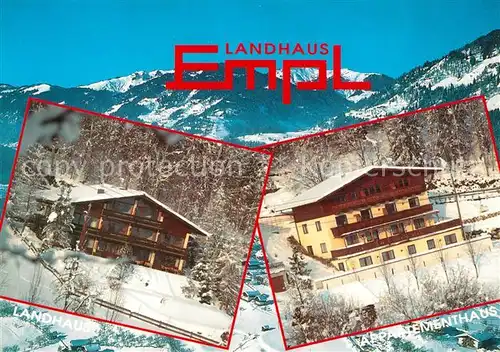 AK / Ansichtskarte St_Veit_Pongau Landhaus Pension Empl Appartementhaus Winterpanorama Alpen St_Veit_Pongau